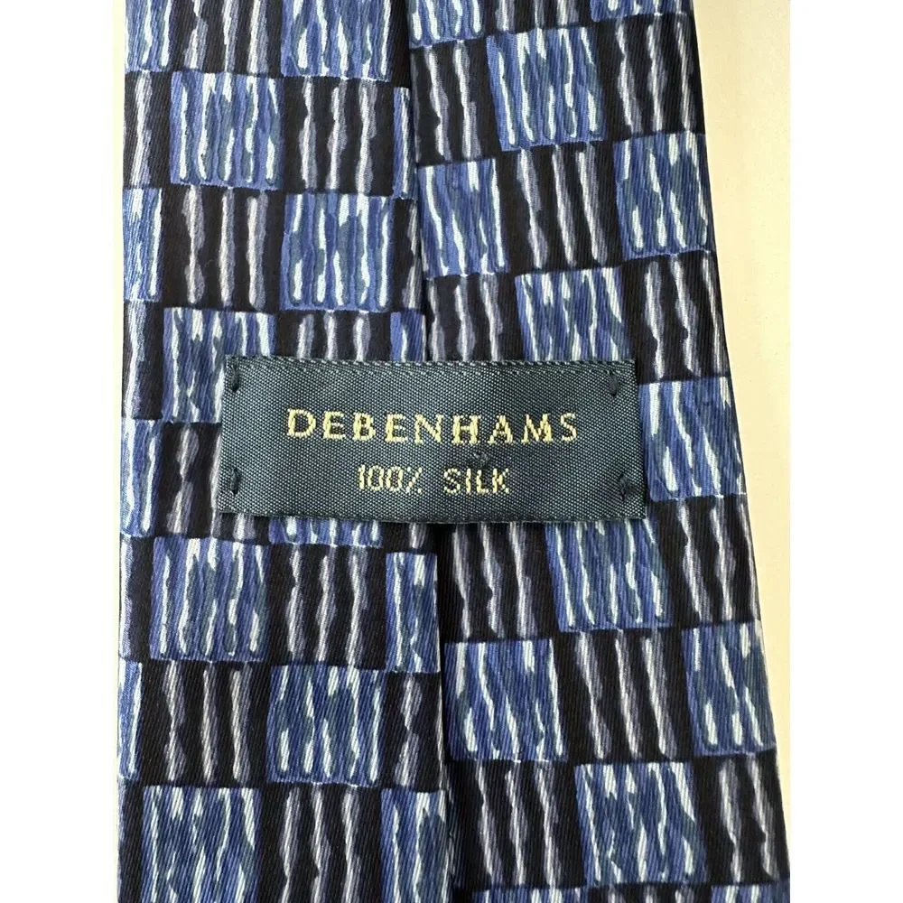 Debenhams Tie Mens‎ Multicoloured Geometric 100% Silk Pointed One Size Corpcore